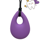 Bijtketting - druppel paars