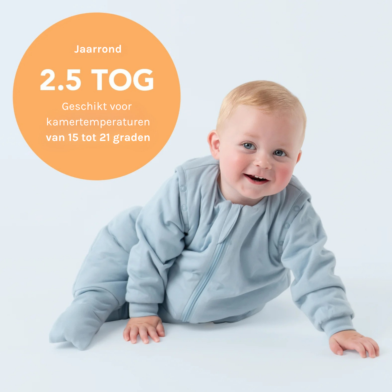 Slaapzak Baby Blauw | Katoen | TOG 2.5