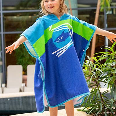 Blauwe BECO Sealife poncho – voor kinderen van 4 tot 8 jaar