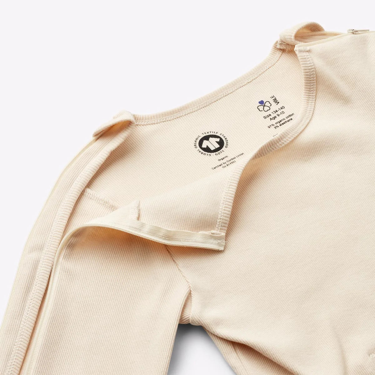BANA LS Bodysuit - lange mouwen romper crème