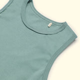 Grote romper mouwloos - eucalyptus