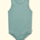 Grote romper mouwloos - eucalyptus