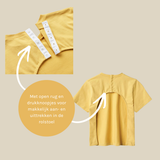 Rolstoel T-Shirt korte mouwen - Geel Egaal