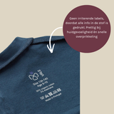 Rolstoel T-Shirt korte mouwen - Blauw Egaal