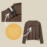 Rolstoel T-Shirt lange mouwen - Bruin