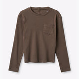 Rolstoel T-Shirt lange mouwen - Bruin