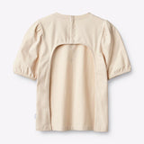 Rolstoel T-Shirt korte mouwen - crème bloem
