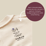 Rolstoel T-Shirt korte mouwen - crème bloem