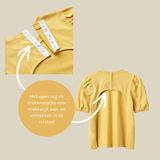 Rolstoel T-Shirt korte mouwen - Geel Bloem