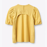 Rolstoel T-Shirt korte mouwen - Geel Bloem