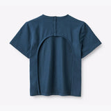 Rolstoel T-Shirt korte mouwen - Blauw Egaal