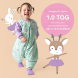 Slaapzak Ballerina Katoen met voetjes | TOG 1.0