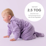 Slaapzak Pastel Paars | Katoen met voetjes | TOG 2.5