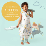 Slaapzak Draken & Unicorns | Katoen met voetjes | TOG 1.0