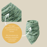 Favne Slabber - halsdoek groen handgebaren